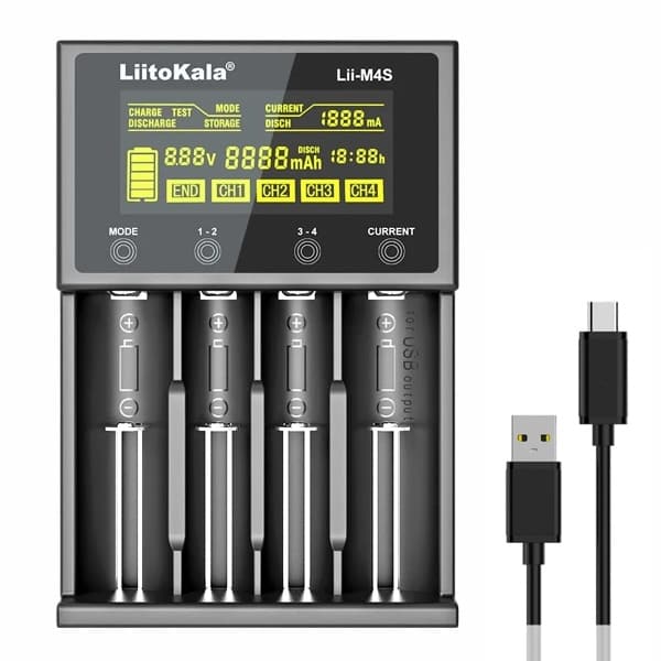 M4S USB Universal Li ion Battery Charger 1 Elite Charger-min